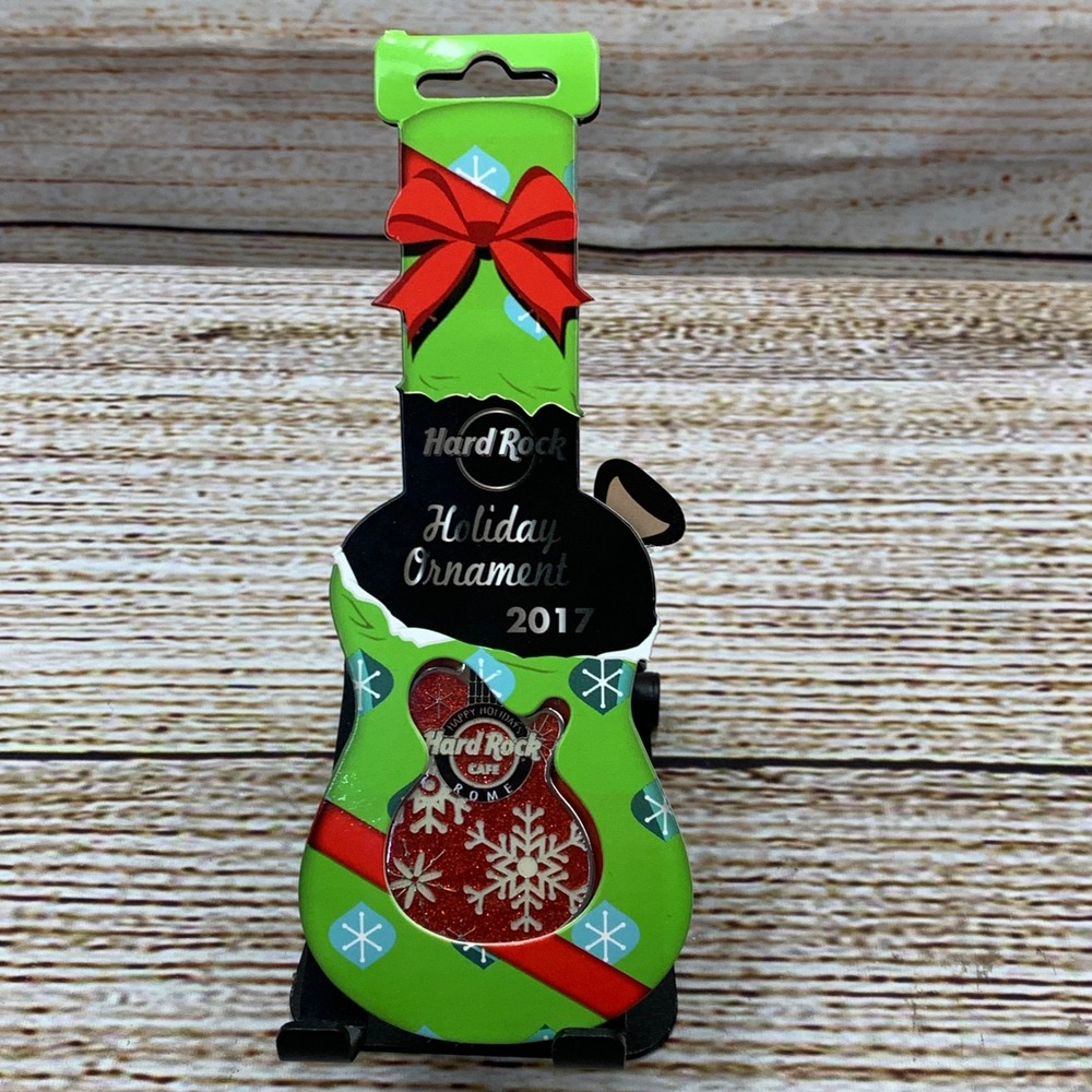Hard Rock Cafe Rome Holiday Ornament‎ Guitar 2017 New Christmas Tree Decoration